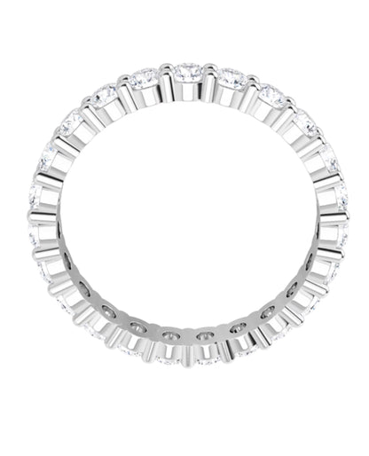 14K White Gold Shared Prong Eternity Ring