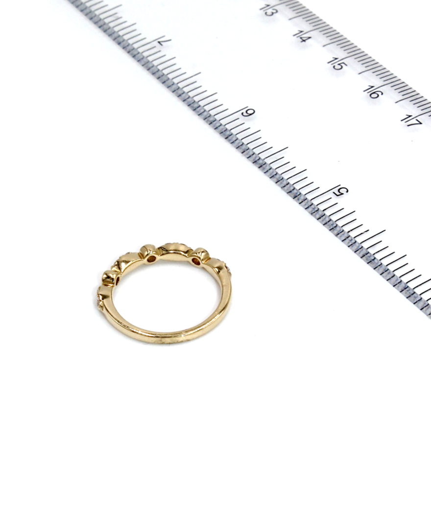 Diamond Ring Band in 18K Yellow Gold Half Way Around 0.33 Carats