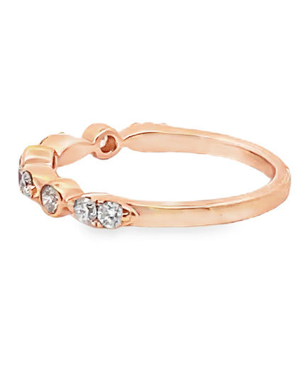 18K Rose Gold Diamond Band