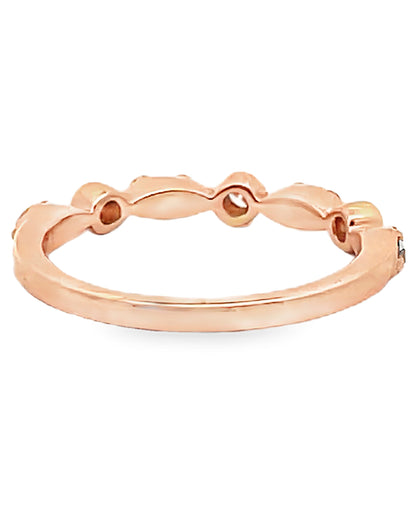 18K Rose Gold Diamond Band