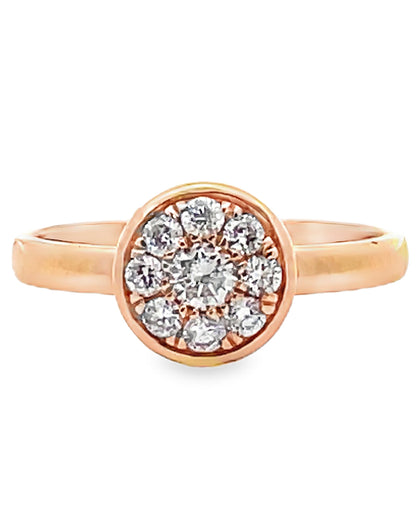 18K Rose Gold Stackable Ring with Diamonds