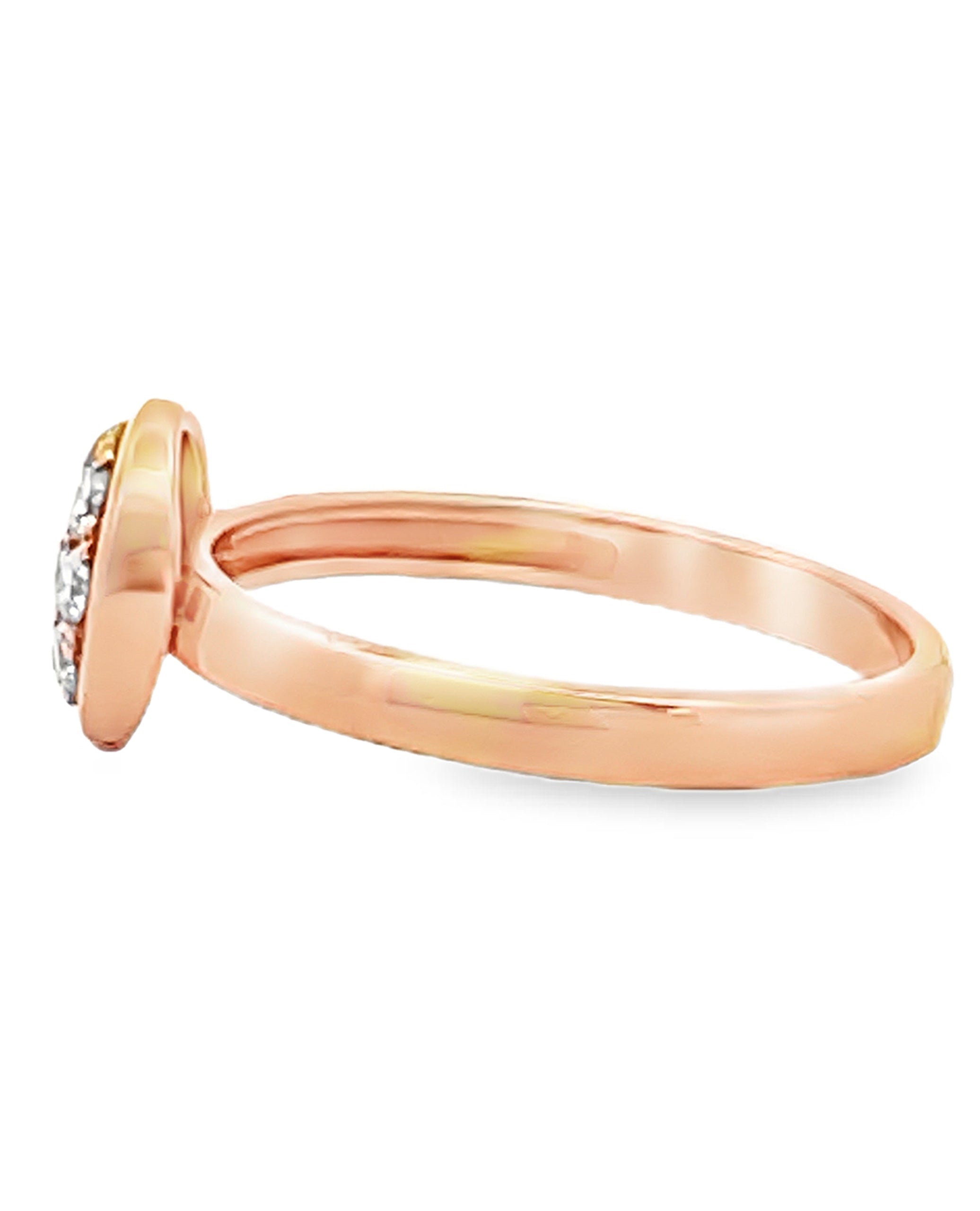 18K Rose Gold Stackable Ring with Diamonds