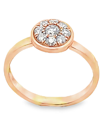 18K Rose Gold Stackable Ring with Diamonds