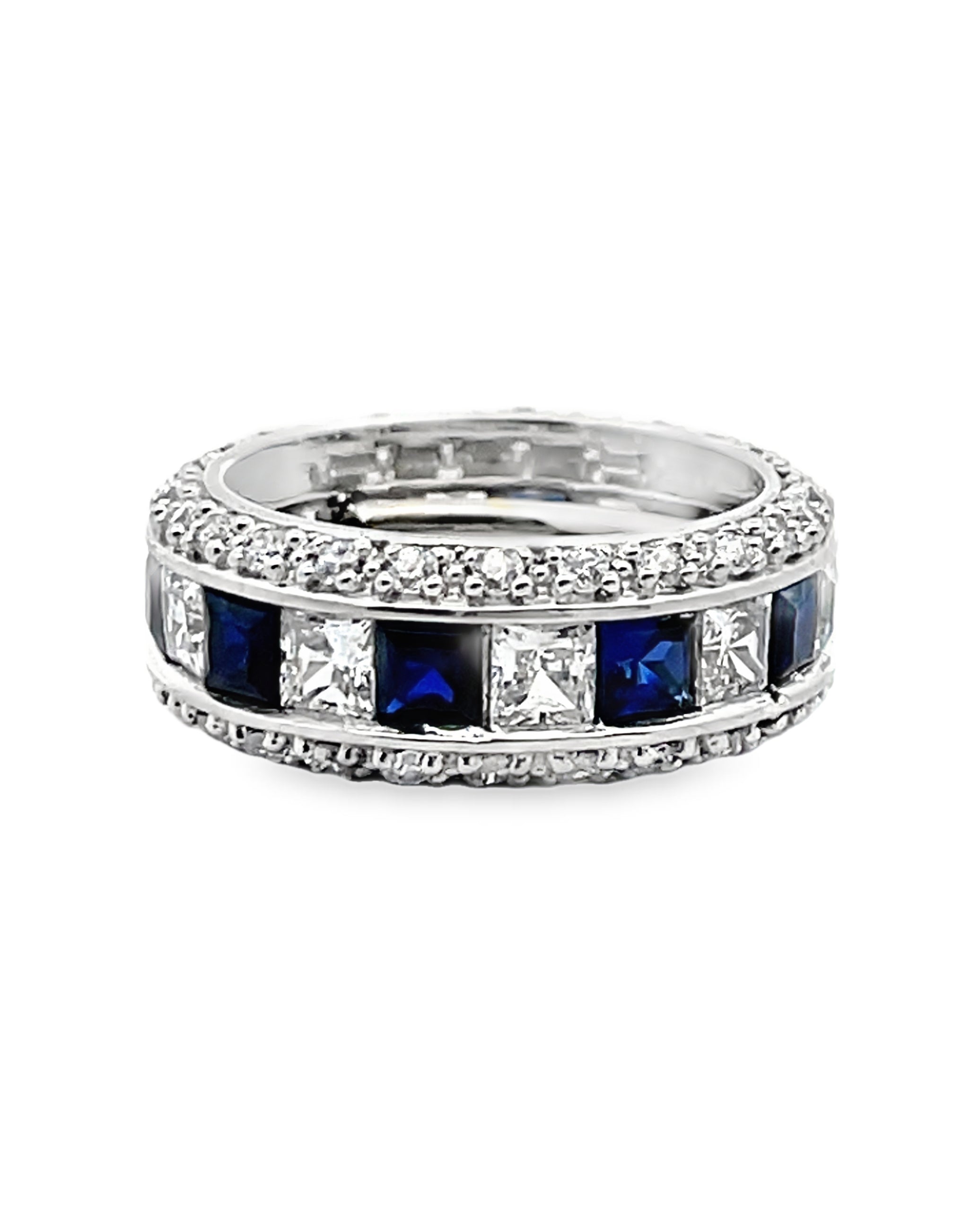 Preowned Sterling Silver Eternity Band with CZ
