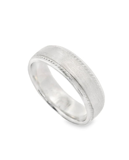 14K White Gold Wedding Band- Size 9.5