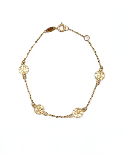 14K Yellow Gold Angel Bracelet