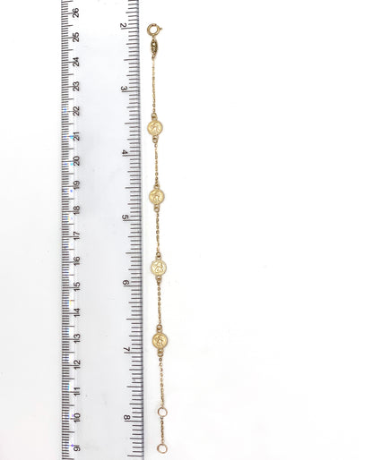 14K Yellow Gold Angel Bracelet