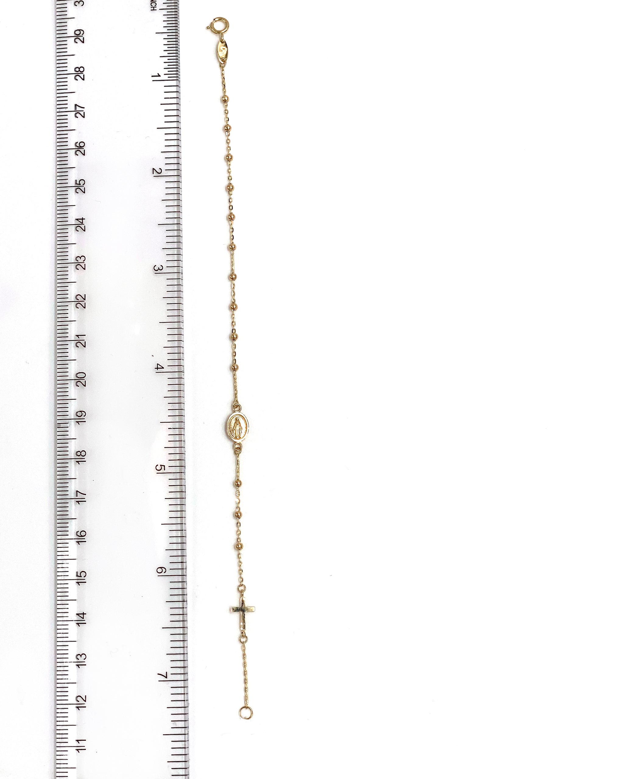 14K Yellow Gold Rosary Bracelet