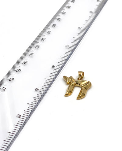 14K Yellow Gold Chai Charm