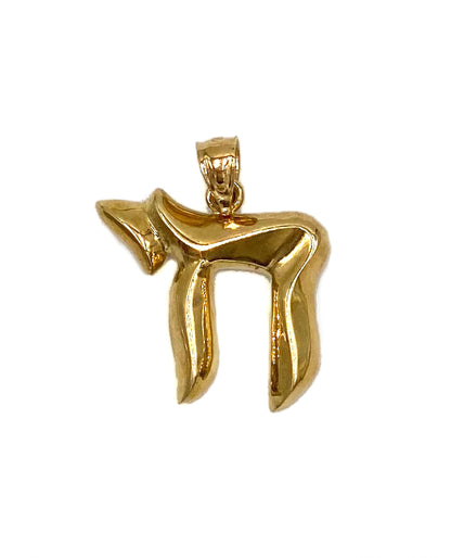 14K Yellow Gold Chai Charm