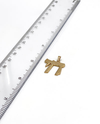 14K Yellow Gold Chai Charm