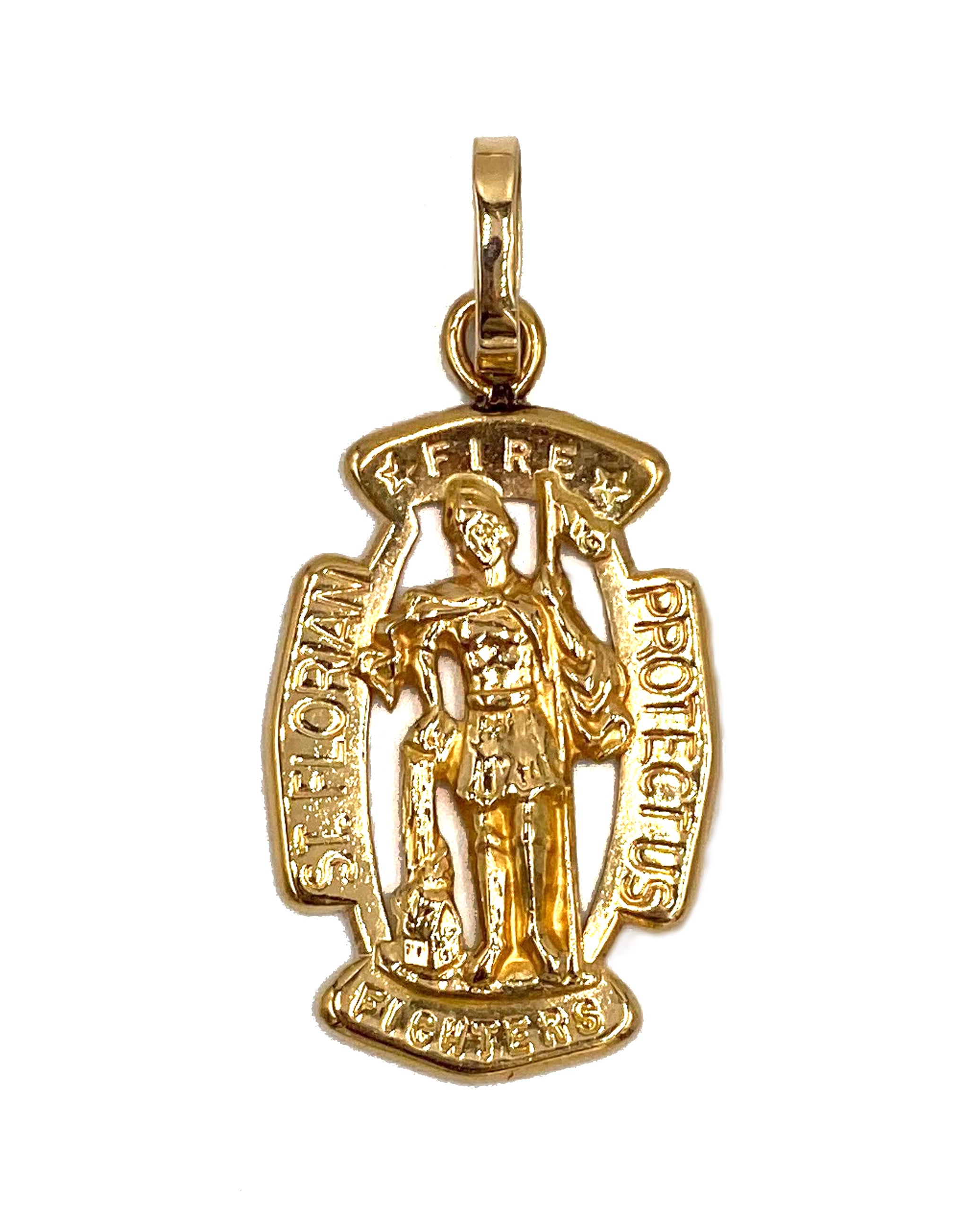 14K Yellow Gold St. Florian Fire Fighters Charm