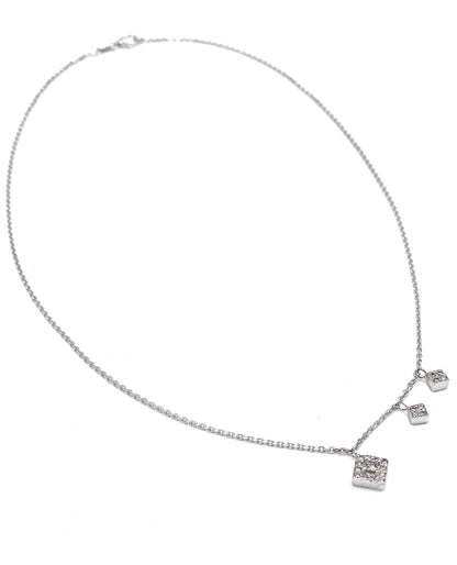14K White Gold Diamond Necklace