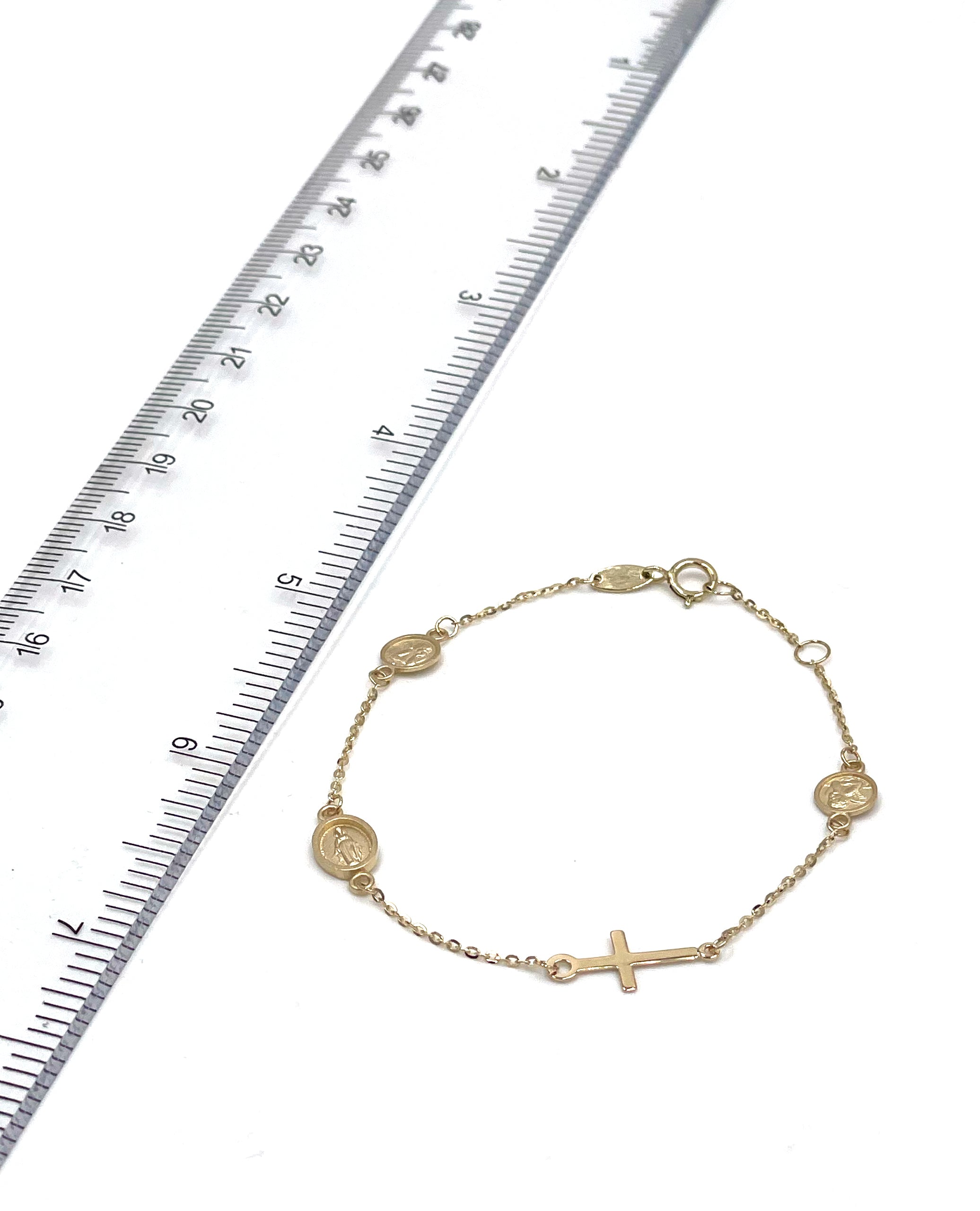 14K Yellow Gold Religious Bracelet