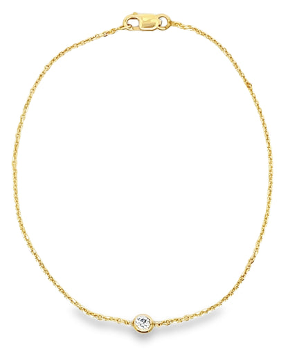 14K Yellow Gold Diamond Dot Bracelet