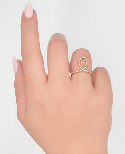 Simon G.  LP2314-A 18K Yellow Gold Twist Ring with Diamonds 0.17 Carats