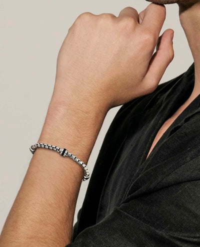 Nomination 133021/015 MANVISION Steel Bracelet with Black PVD Details