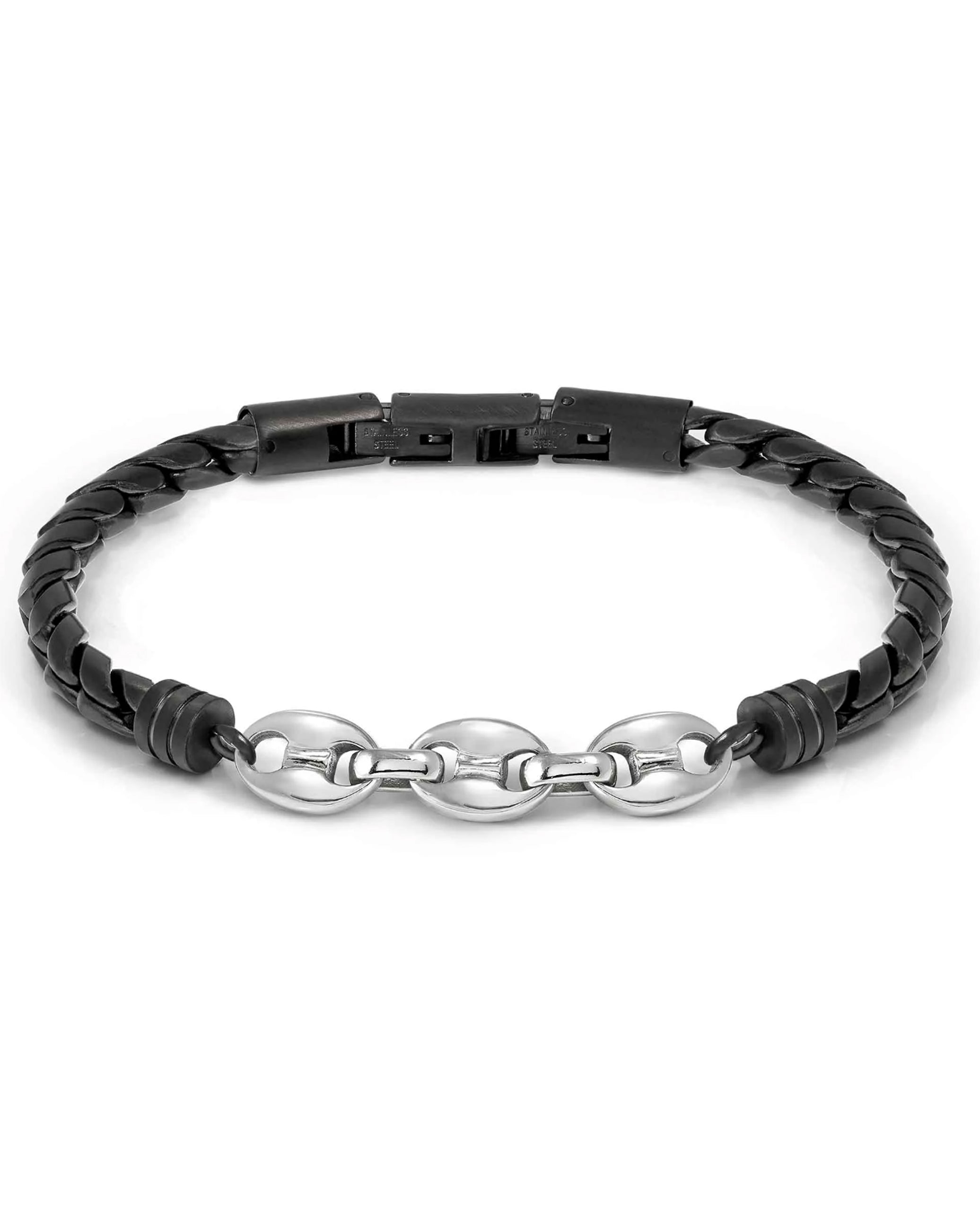 Nomination 133022/030 MANVISION Bracelet with Black Chain & Decoration ...
