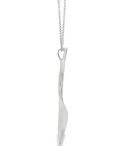 Simon G. DP113 18K White Gold and Diamond Garden Collection Pendant Necklace