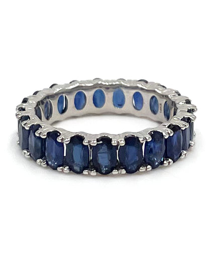 14K White Gold Sapphire Eternity Ring