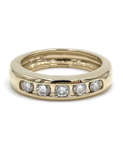 14K Yellow Gold Men's Diamond Ring