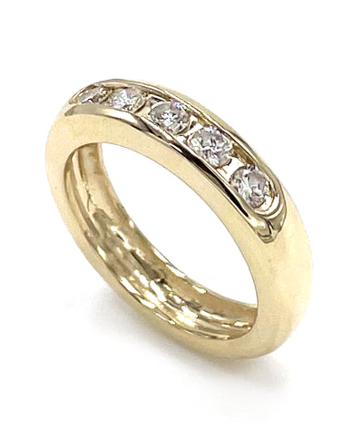 14K Yellow Gold Men's Diamond Ring