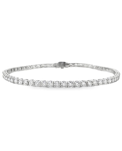 14K White Gold Lab Grown Tennis Bracelet with 4.80 carats