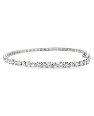 14K White Gold Lab Grown Tennis Bracelet with 4.80 carats