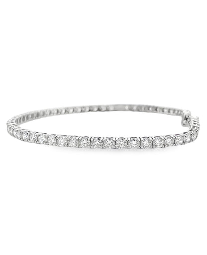 14K White Gold Lab Grown Tennis Bracelet with 4.80 carats