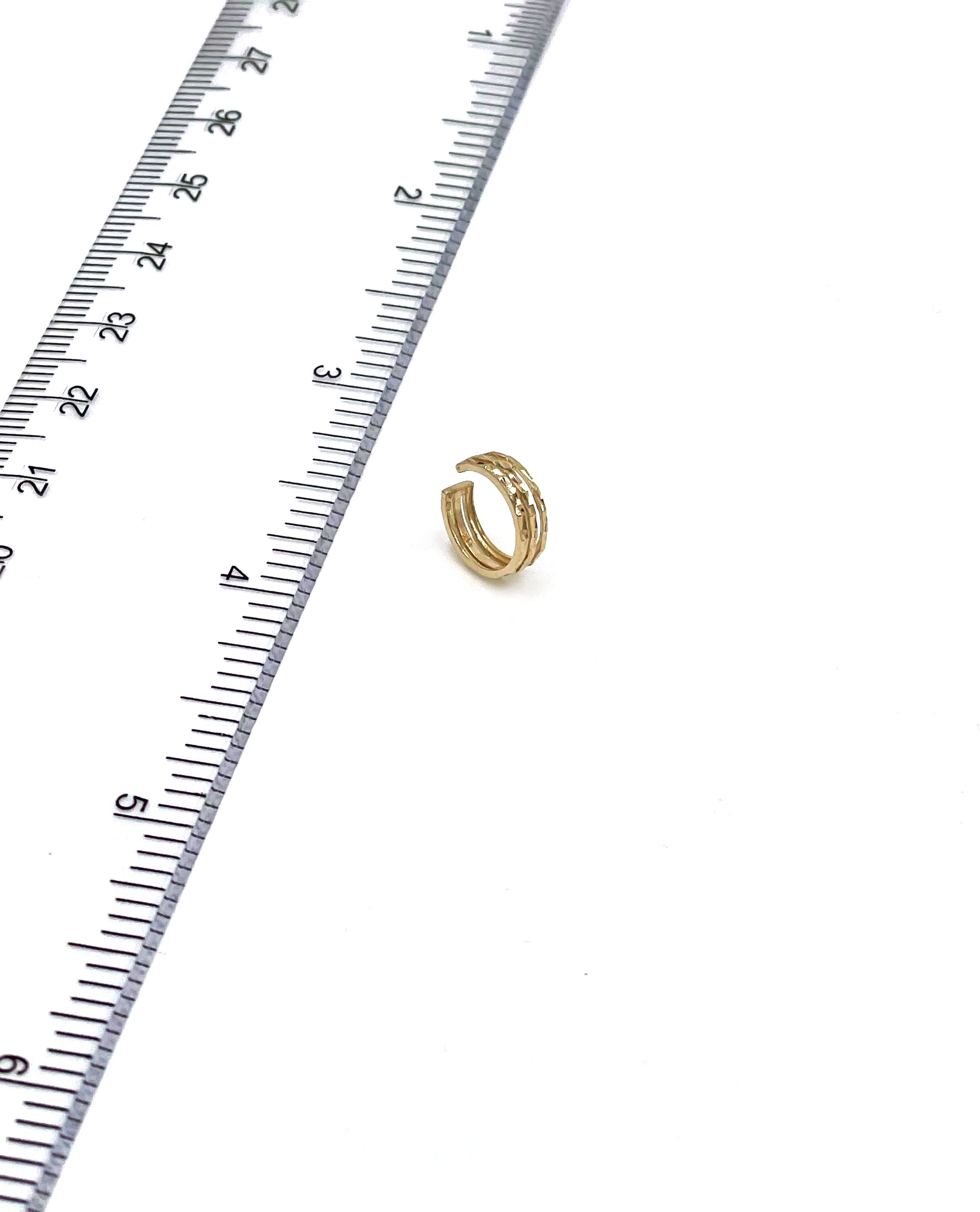 14K Yellow Gold Non Pierced Earring Cuff