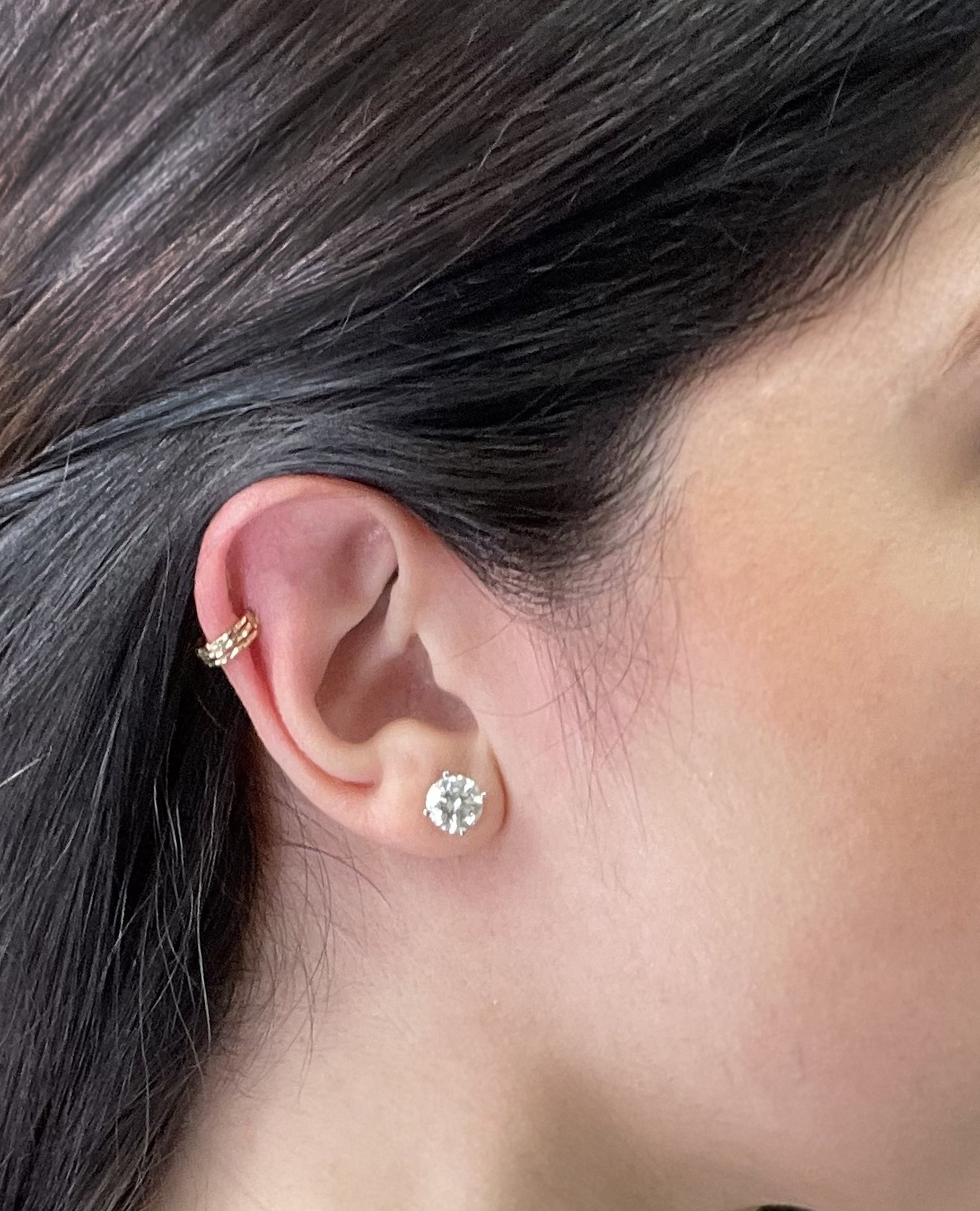 14K Yellow Gold Non Pierced Earring Cuff