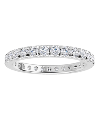 14K French Set Eternity Band