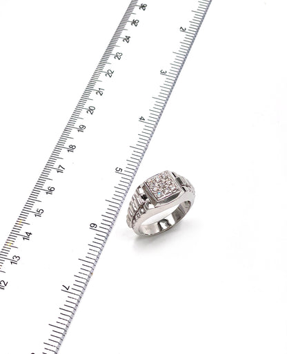 14K Men's Ring With Diamonds