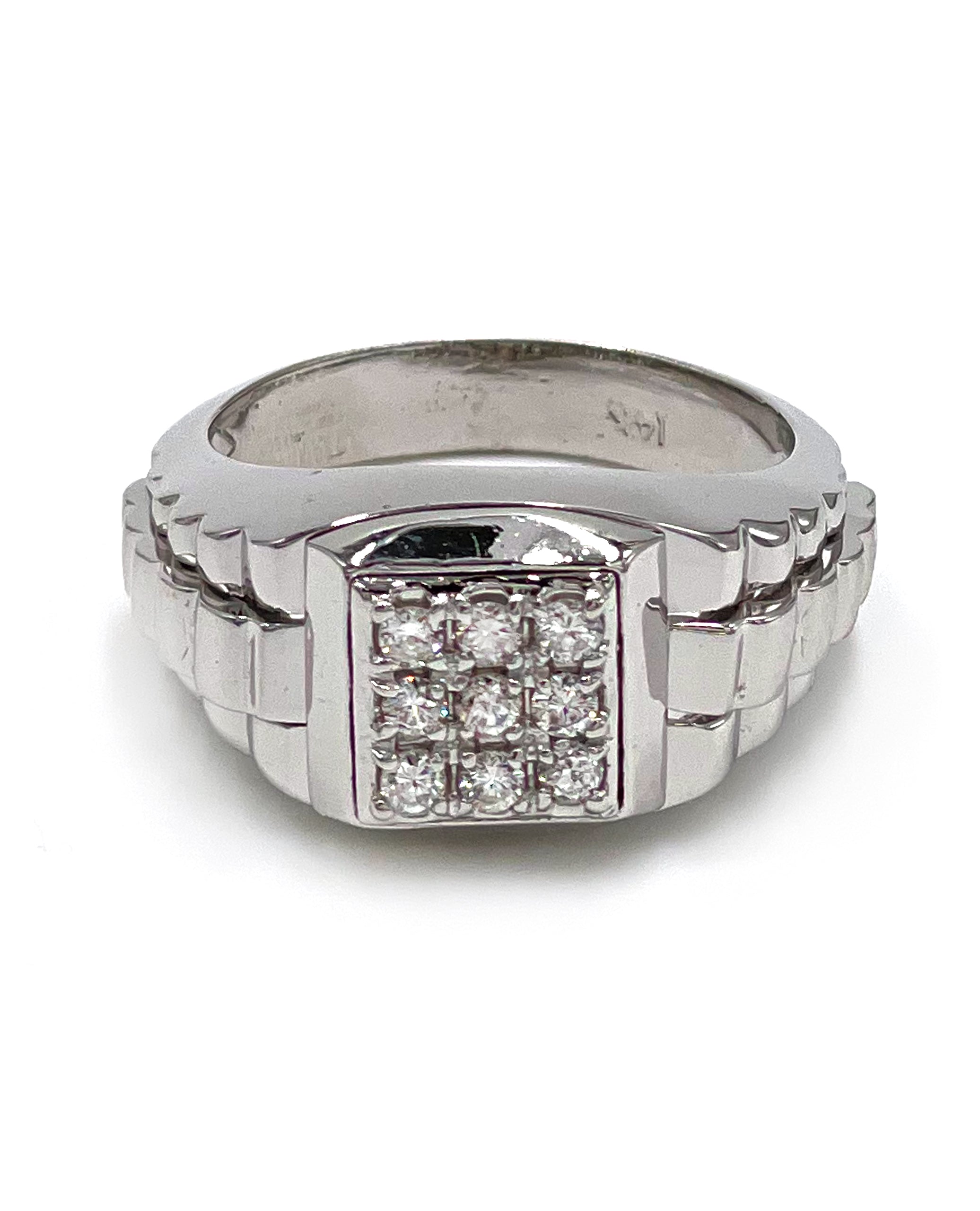 14K Men's Ring With Diamonds