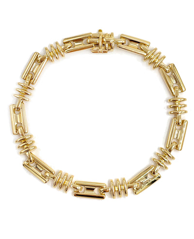 18K Yellow Gold Solid Men's Bracelet