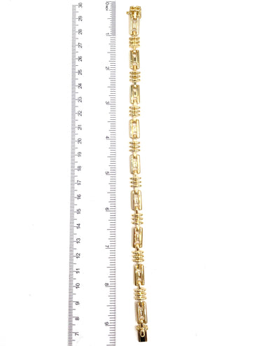 18K Yellow Gold Solid Men's Bracelet