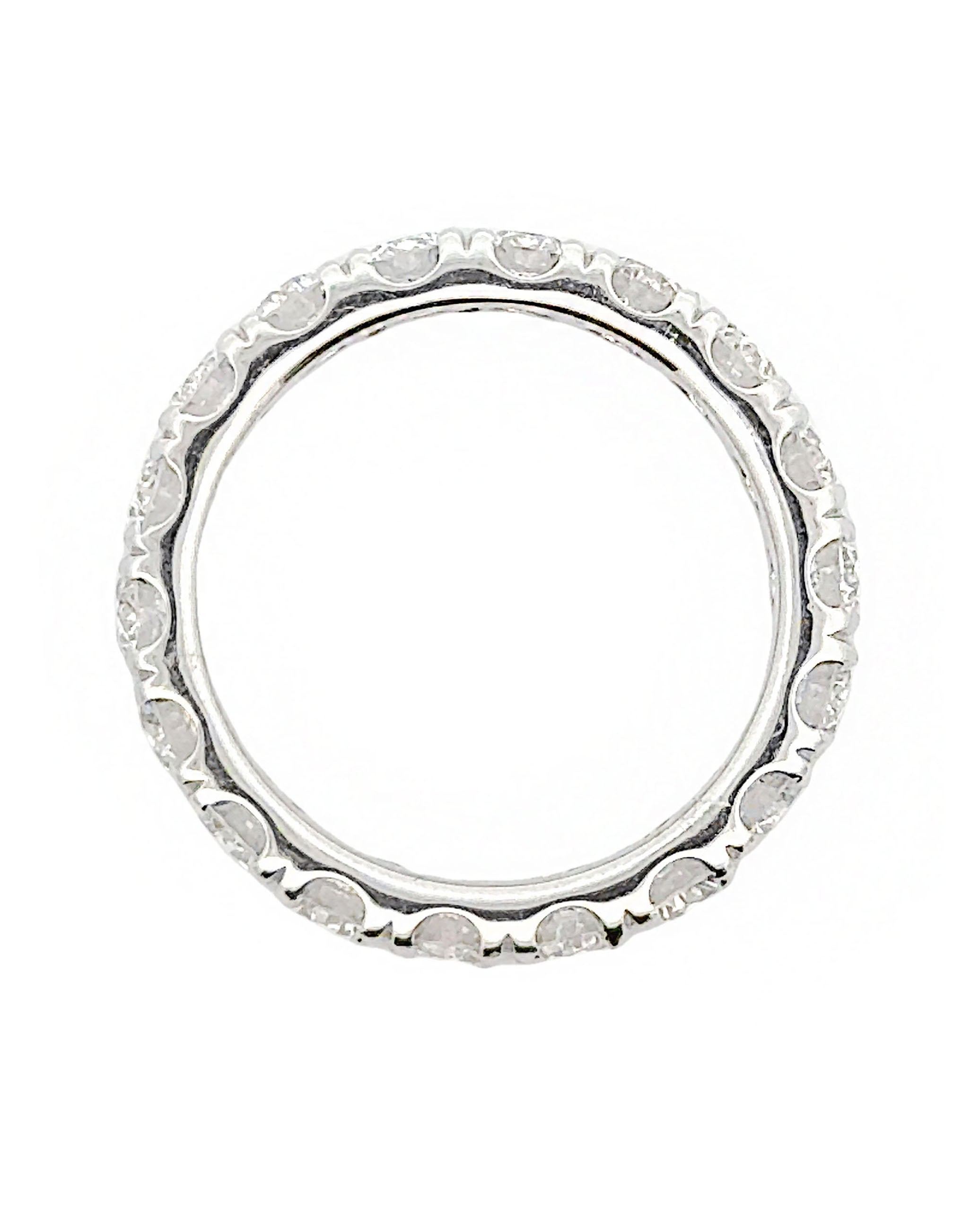 14K White Gold Lab Grown Eternity Band - 3.32 carats
