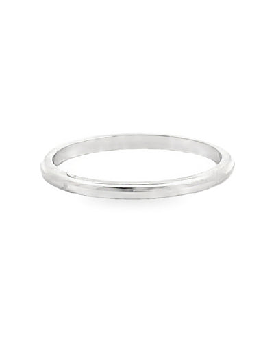 Platinum 1.5mm Half Round Band- Size 6