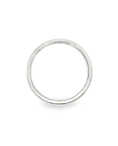 Platinum 1.5mm Half Round Band- Size 6