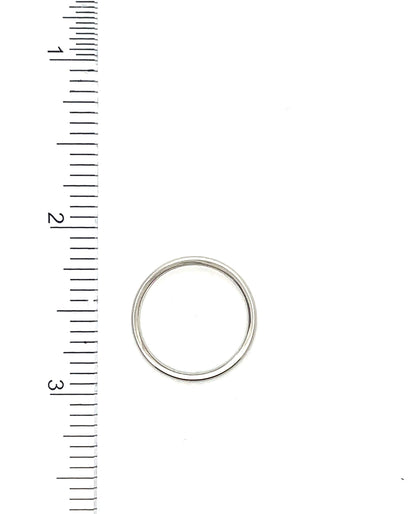 Platinum 1.5mm Half Round Band- Size 6