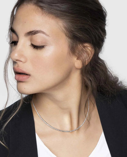 Nomination 148603/010 "Chic & Charm" Sterling Silver Tennis Necklace