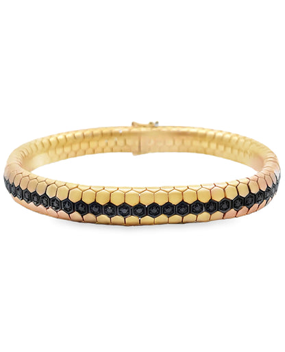 Simon G. LB2287 14K Yellow Gold and Black Diamond Bracelet