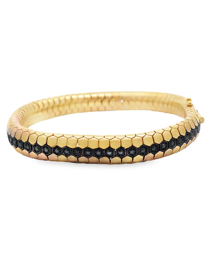 Simon G. LB2287 14K Yellow Gold and Black Diamond Bracelet