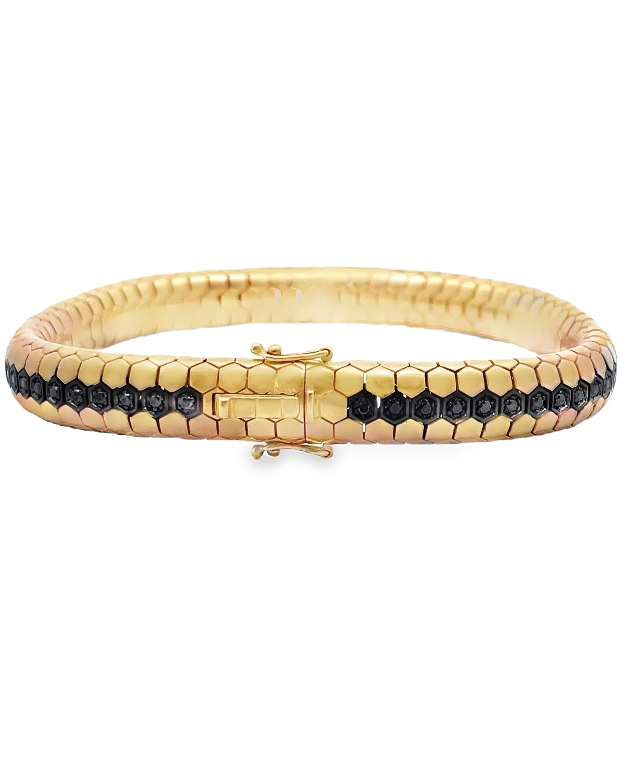Simon G. LB2287 14K Yellow Gold and Black Diamond Bracelet