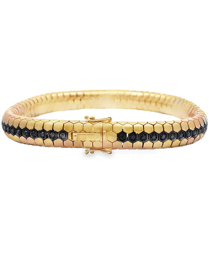 Simon G. LB2287 14K Yellow Gold and Black Diamond Bracelet