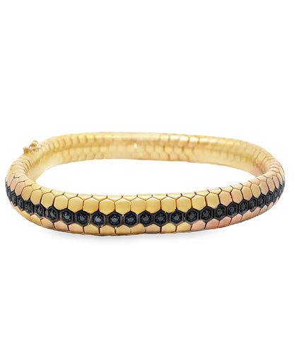 Simon G. LB2287 14K Yellow Gold and Black Diamond Bracelet