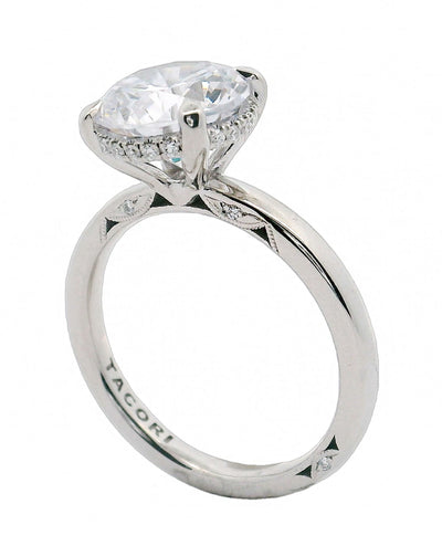 Tacori 2688 2.2 18K White Gold RoyalT Engagement Ring Setting for Round 9.5 Millimeter Stone