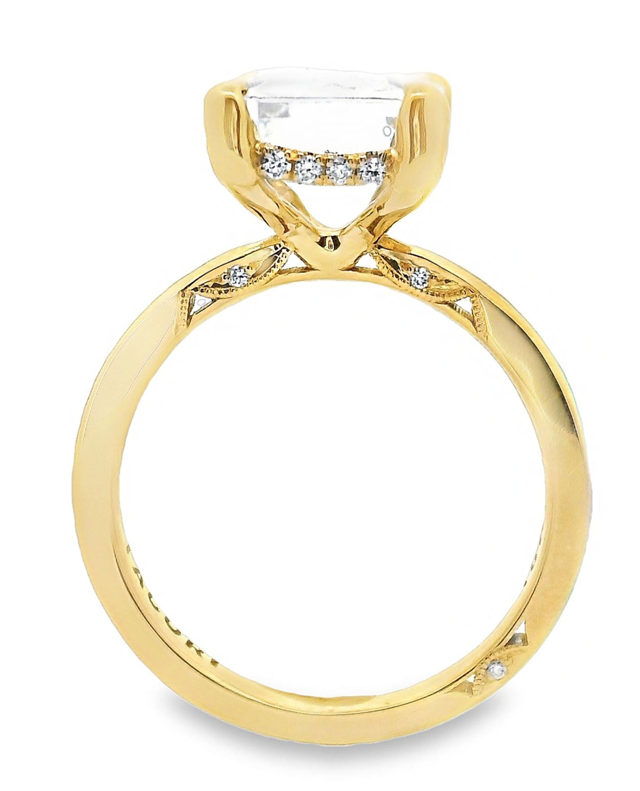 Tacori 26882.2 Emerald Cut 12X8.5Y 18K Yellow Gold RoyalT Engagement Ring