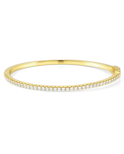 Nomination 149704/014 Lovelight Sterling Silver Yellow Bangle Bracelet with Single Row of Crystals