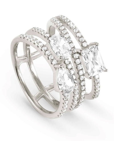 Nomination 149800/008 Sterling Silver "Colour Wave" Multi-Band Ring